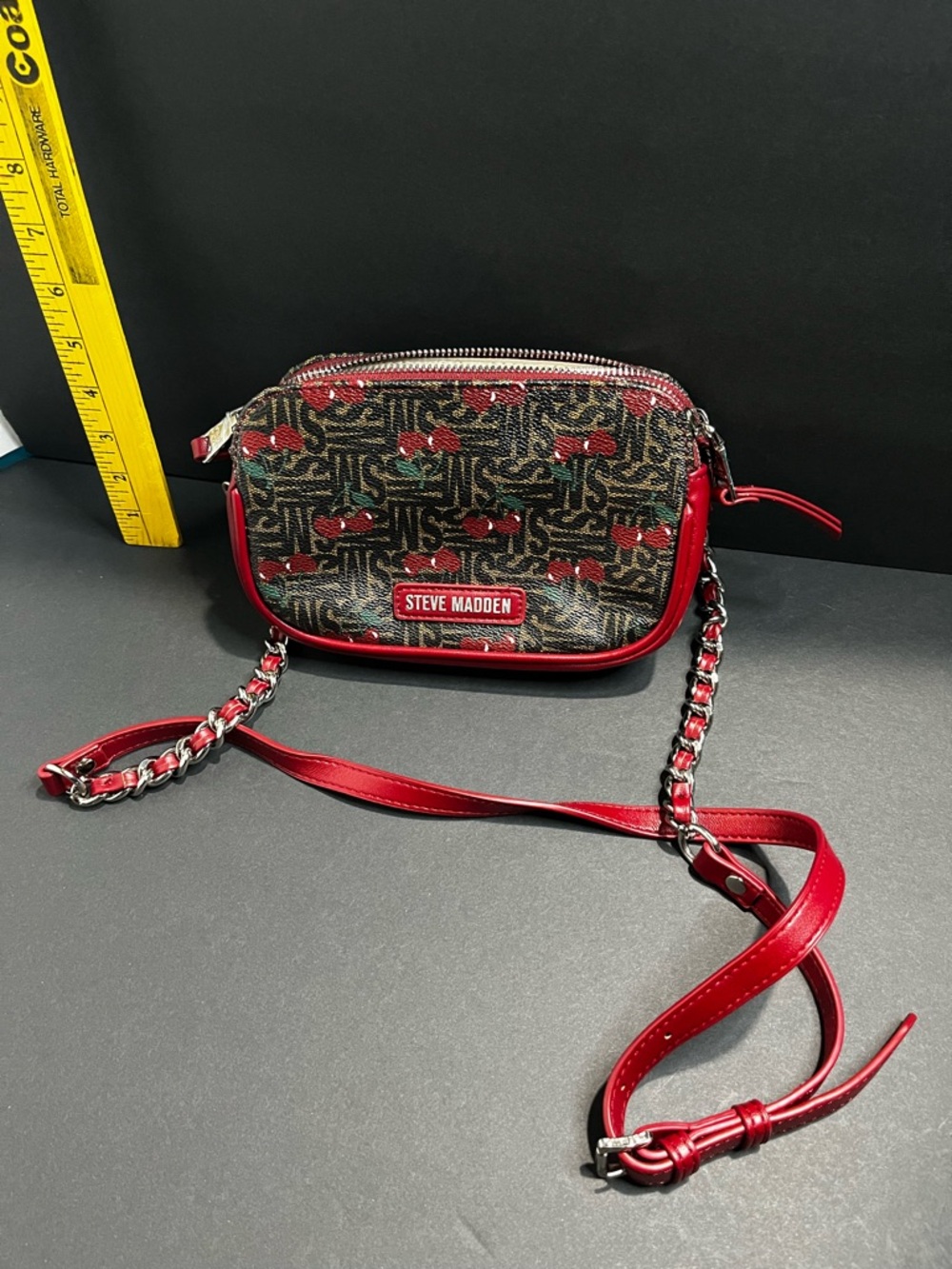 Steve Madden Red Cherry Print Crossbody Bag
